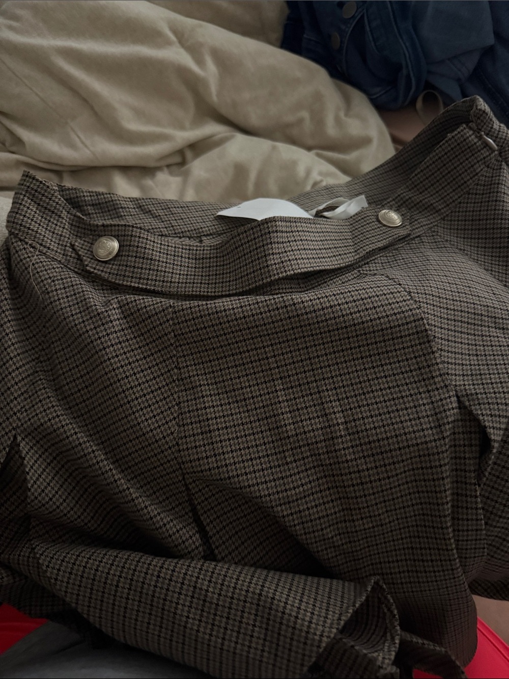 H&M Brown and Tan Checked Blazer